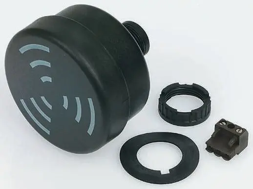 Produktfoto 1 von Werma 110 Akustischer Warnmelder IP65 115 V ac 8-Ton 100dB Schwarz, Ø 72 mm
