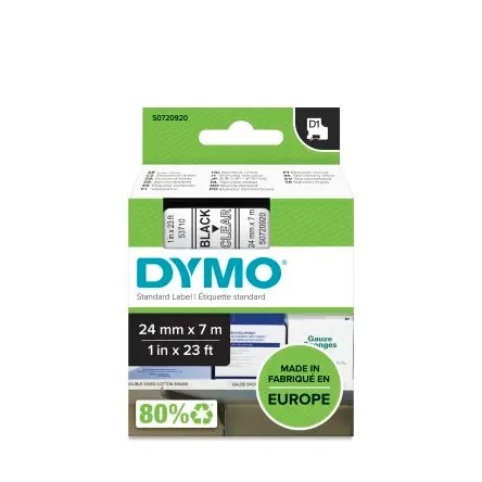 Produktfoto 1 von Dymo Beschriftungsband Schwarz für Dymo 500TS, Dymo, mobiles Etikettiergerät auf lichtdurchlässig 7 m 24 mm