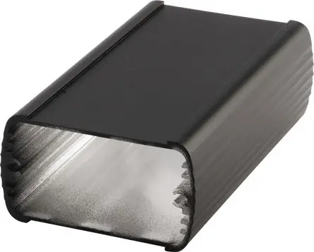 Produktfoto 1 von Bopla Serie Alubos Tragbares Gehäuse, Aluminium, 57 mm Eingebautes Batteriefach, 100 mm, H. 32 mm, Schwarz, IP65