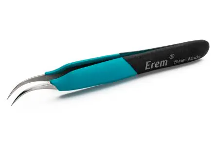 Produktfoto 1 von Weller Erem Edelstahl Pinzette, 120mm, Spitze Gebogen Antimagnetisch 1-teilig ESD-Sicherheit