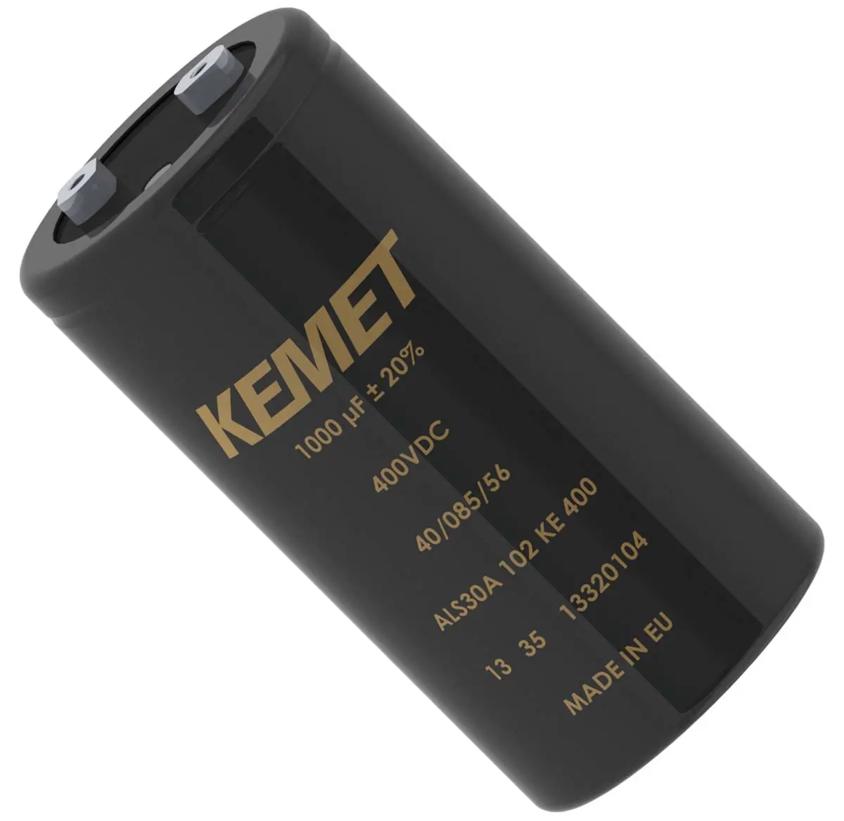 Produktfoto 1 von KEMET ALS30, Schraub Aluminium-Elektrolyt Kondensator 6800μF ±20% / 100V dc, Ø 36mm x 105mm x 105mm, +85°C