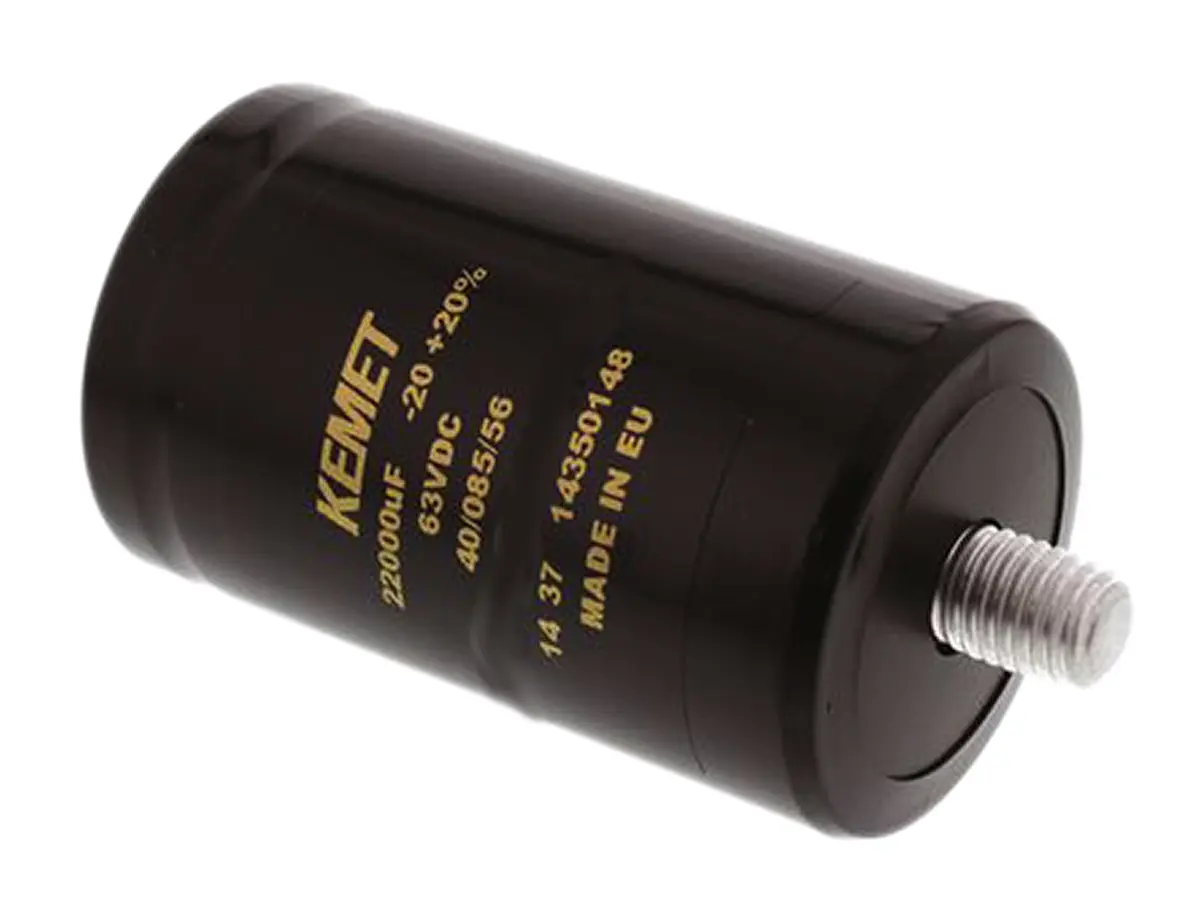 Produktfoto 1 von KEMET ALS31, Schraub Aluminium-Elektrolyt Kondensator 0.15F ±20% / 40V dc, Ø 77mm x 105mm x 105mm, +85°C