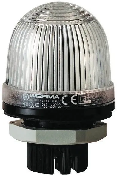 Produktfoto 1 von Werma EM 800 Glühlampe Dauer Signalleuchte Klar, 12 → 230 V AC/DC, Ø 57mm x 85mm