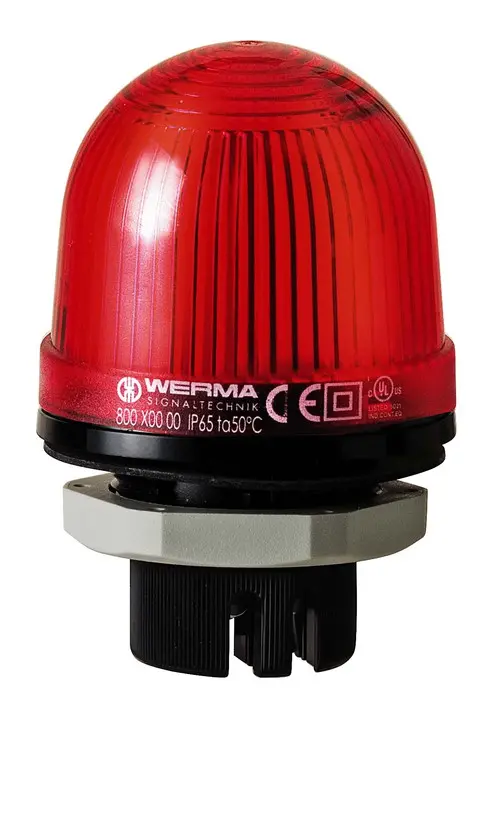Produktfoto 1 von Werma EM 801 LED Dauer Signalleuchte Rot, 24 V ac/dc, Ø 57mm x 85mm