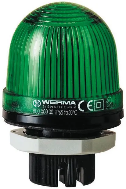 Produktfoto 1 von Werma EM 801 LED Dauer Signalleuchte Grün, 230 V ac, Ø 57mm x 85mm