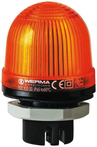 Produktfoto 1 von Werma EM 801 LED Dauer Signalleuchte Gelb, 24 V ac/dc, Ø 57mm x 85mm