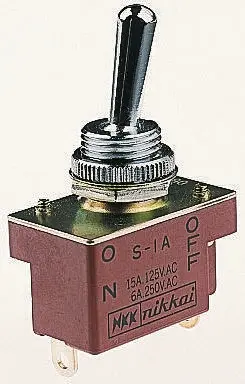 Produktfoto 1 von NKK Switches Panel Kippschalter 1 Schließer/1 Öffner, Nichtrastend, 12 V dc, 250 V ac, 8A, IP67, IP88, Lot