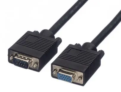 Produktfoto 1 von Roline 11 VGA-Kabel A VGA / Stecker B VGA / Buchse, 10 m Polyvinylchlorid Schwarz