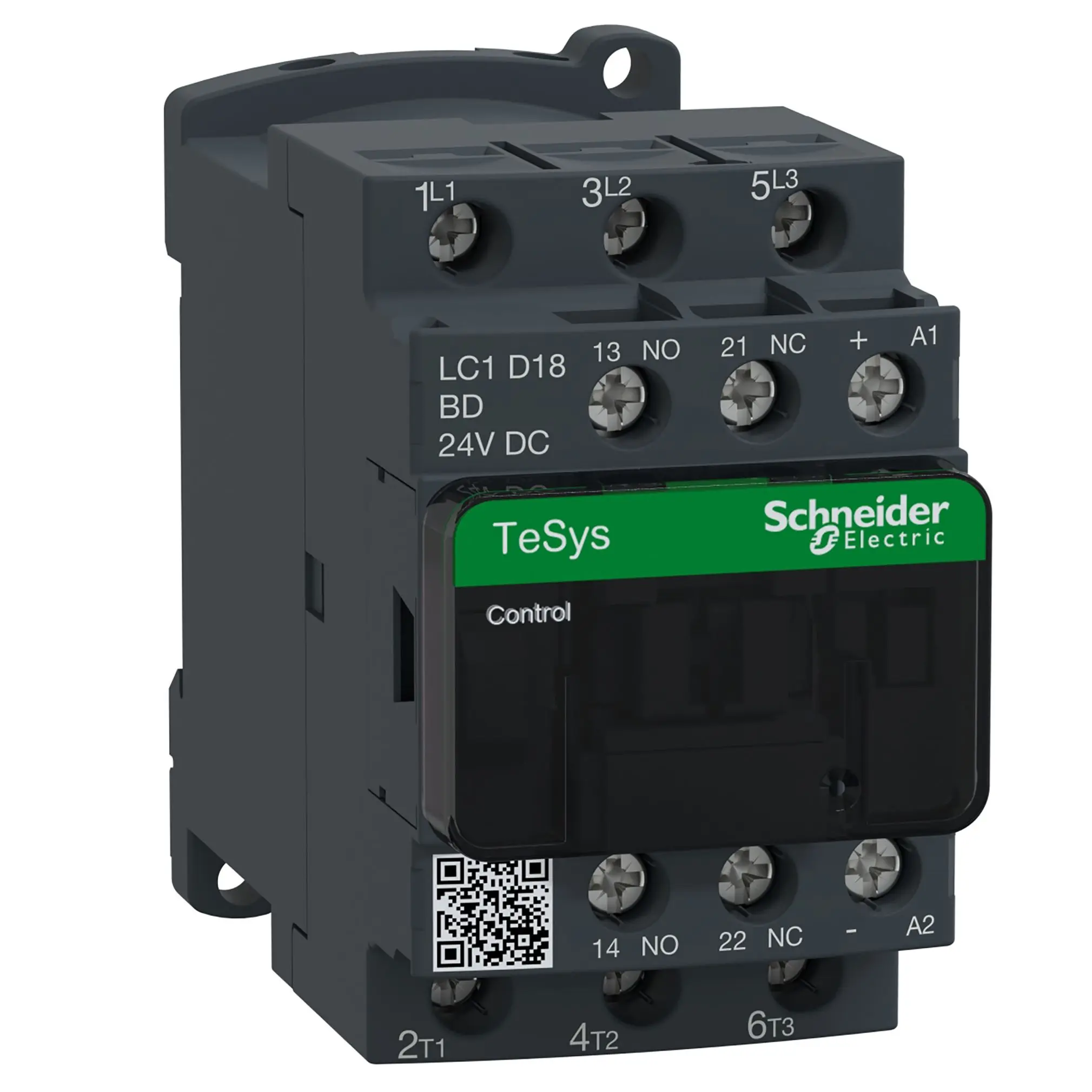 Produktfoto 1 von Schneider Electric LC1D Schütz 24 V dc-Spule, 3-polig, 690V ac / 18 A 24 V dc 7.5 kW 3 Schließer Motorsteuerung