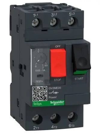 Produktfoto 1 von Schneider Electric GV2ME Motorschutzschalter, 0.63A, 1 A Schutzschalter 690V 89mm x 45 mm Motorschutzschalter mit