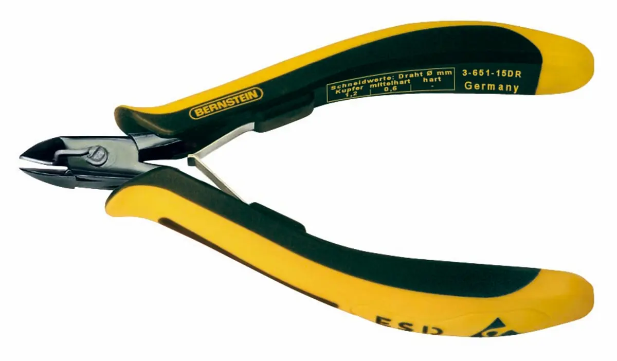 Produktfoto 1 von Bernstein ESD-Sicherheit Glatt Euroline-leitfähig 120 mm / Backen 10mm, Schneidleistung 1.2 mm