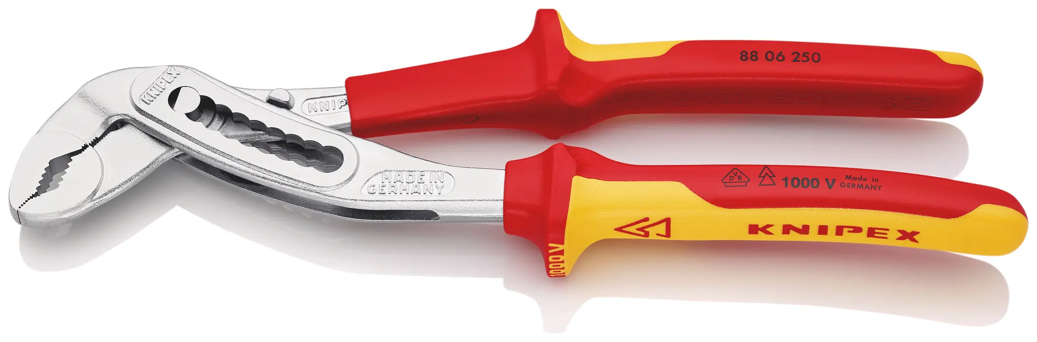 Produktfoto 1 von Knipex Alligator® Wasserpumpenzange / Backen 46mm 250 mm VDE 1000V zugelassen