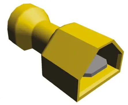 Produktfoto 1 von TE Connectivity Ultra-Fast .250 Flachsteckhülse, Gelb, Isoliert, 6.3 x 0.8 mm, Stecker, 12 AWG min, 10 AWG
