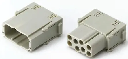 Produktfoto 1 von HARTING HAN Modular Modul für robusten Stromversorgungsstecker Stecker, 8-polig 16A, Kabel, Steckverbindermodul für