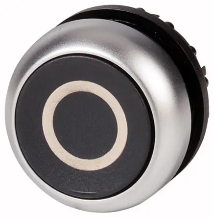 Produktfoto 1 von Eaton RMQ Titan M22 Drucktastenkopf Ø 22 mm, Schwarz Tastend Rund Rund Kunststoff, IP69