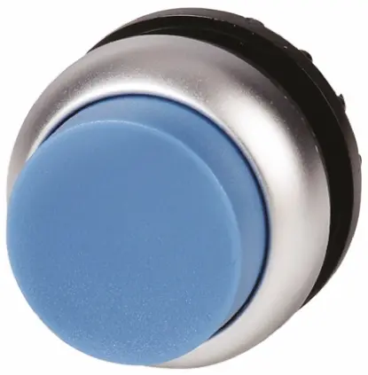Produktfoto 1 von Eaton RMQ Titan M22 Drucktastenkopf Ø 22 mm, Blau Tastend Rund Rund Kunststoff, IP69