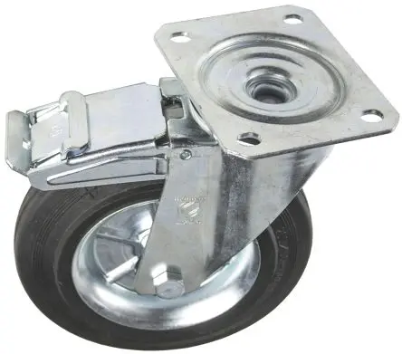 Produktfoto 1 von LAG Gebremst, schwenkbar Rolle, Rad ø 200 mm, 230 kg, Ges H. 240 mm, Rad B. 50 mm