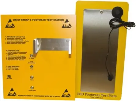 Produktfoto 1 von RS PRO Akku ESD-Prüfer Handgelenk & Fuß 9V T. 350 mm H. 3 mm
