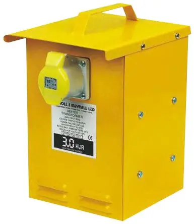 Produktfoto 1 von Carroll & Meynell CMHT Baustellentransformator 3 kVA, Primär 230 V ac / Sekundär ±55 V ac, 27 A Festanschluss L-N-PE