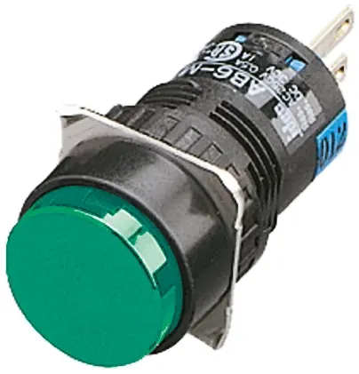 Produktfoto 1 von Idec AB Druckschalter Tastend Panel Ø 16.2 mm, 1-poliger Umschalter / 1 A 250 V ac, IP65