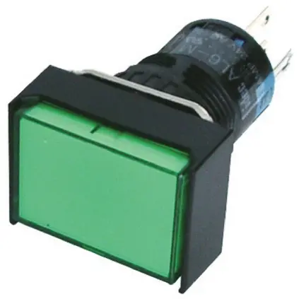 Produktfoto 1 von Idec AL Druckschalter Grün Beleuchtet Tastend Panel Ø 16 mm, 2-poliger Umschalter / 1 A 250 V ac, IP65