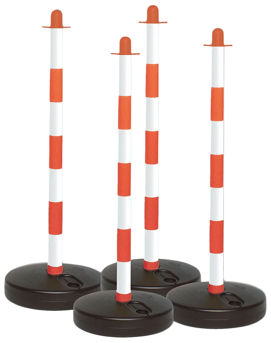 Produktfoto 1 von Brady Barrierepfosten PE Rot, Weiß Sicherheits-Absperrung, H.Barr. 900mm