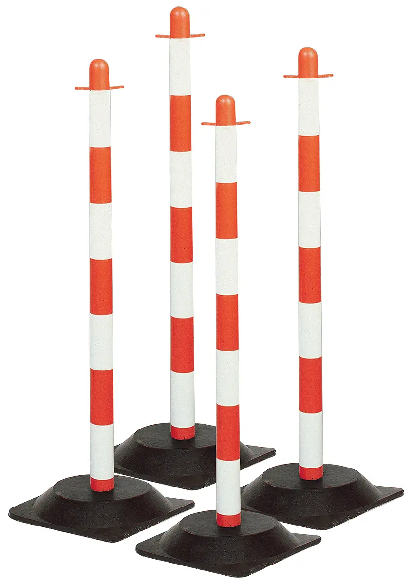 Produktfoto 1 von Brady Barrierepfosten PE Rot, Weiß Sicherheits-Absperrung, H.Barr. 900mm