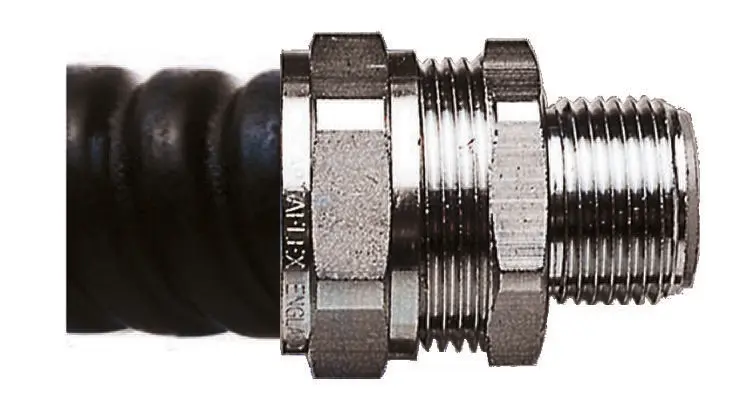Produktfoto 1 von Adaptaflex SP Messing Kabelrohr Befestigung M16 16 mm Silber Nickel-Finish IP65