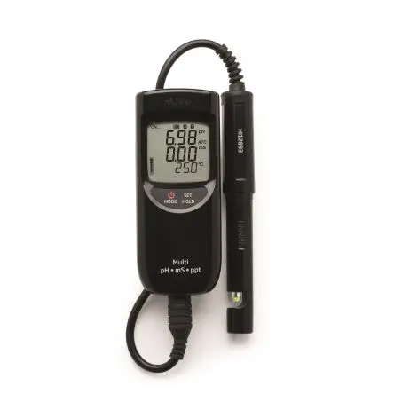 Produktfoto 1 von Hanna Instruments HI 991301 Batterie pH Messgerät, ±0.01 pH max., 0.01 pH, 14 pH max., 60 °C max