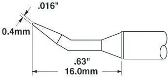 Produktfoto 1 von Metcal / STTC Lötspitze 0,4 mm konisch 30° STTC-0 für MX-H1-AV, MX-RM3E