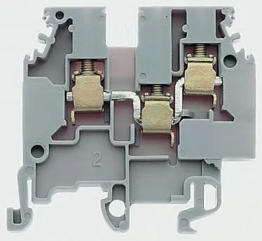 Produktfoto 1 von Entrelec SNA Anschlussklemmenblock DIN-Schiene 1 Blau, 4 mm², 800 V ac Schraubbefestigung