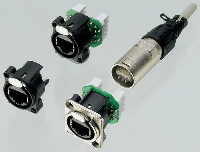 Produktfoto 1 von Neutrik EtherCon Buchse Cat.5 RJ45-Steckverbinder, 1-Port 8-polig Ungeschirmt Kabel Gerade