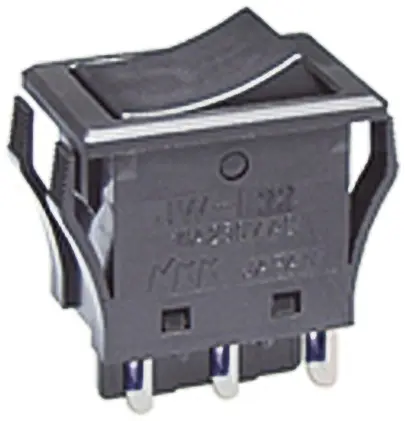 Produktfoto 1 von NKK Switches Panel Wippschalter 2-poliger Umschalter Ein-Neutral-Ein Ein-Ein, 16A, IP66