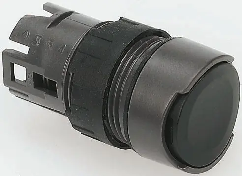 Produktfoto 1 von Schneider Electric Harmony style 6 Drucktastenkopf Ø 16 mm, Schwarz Federrückstellung Rund Rund Kunststoff, IP65