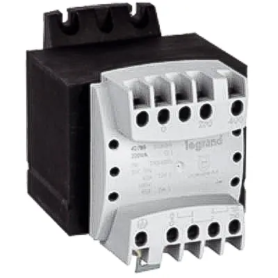 Produktfoto 1 von Legrand 100 VA DIN-Schienen-Trafo, Primär 230 to 400 V / Sekundär 230 V DIN-Hutschiene, Schraubanschlussklemme