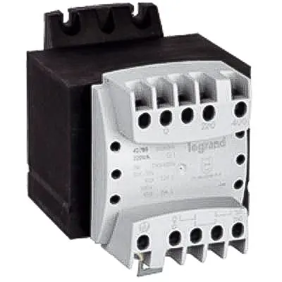 Produktfoto 1 von Legrand 100 VA DIN-Schienen-Trafo, Primär 230 to 400 V / Sekundär 230 V DIN-Hutschiene, Schraubanschlussklemme