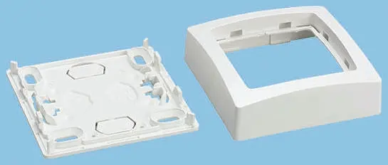 Produktfoto 1 von Legrand Rahmen Weiß Kunststoff, Thermoplast 1 Ausbrüche H. 72 mm B. 72 mm