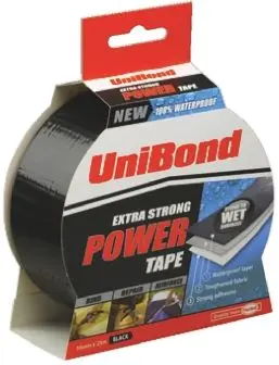 Produktfoto 1 von Loctite UniBond Power Tape Panzerband, Polyethylengewebe Schwarz x 50mm x 25 m Glanz