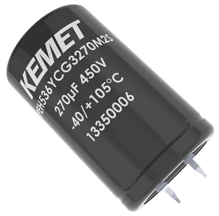 Produktfoto 1 von KEMET PEH536 Snap-In Aluminium-Elektrolyt Kondensator 10000μF ±20% / 35V dc, Ø 30mm x 40mm x 40mm, bis 105°C