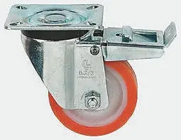 Produktfoto 1 von LAG Gebremst, schwenkbar Lenkrolle, Rad ø 125mm, 250kg, Ges H. 164mm, Rad B. 30mm, 135 x 110mm, Platte,