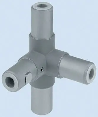 Produktfoto 1 von Rose+Krieger Verbindungskomponente, 90°-Steckverbinder, Steckverbinderhalterung und Gelenk, M8, L. 6000 mm