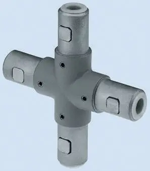 Produktfoto 1 von Rose+Krieger Verbindungskomponente, Kreuzverbinder, Steckverbinderhalterung und Gelenk, M8 40 x 3 mm, L. 6000 mm passend