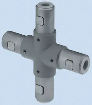 Produktfoto 1 von Rose+Krieger Verbindungskomponente, Kreuzverbinder, Steckverbinderhalterung und Gelenk, M8 40 x 3 mm, L. 6000 mm passend