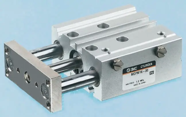 Produktfoto 1 von SMC MGP G1/8 Pneumatik-Führungszylinder doppeltwirkend, Bohrung Ø 32mm / Hub 100mm bis 1 MPa