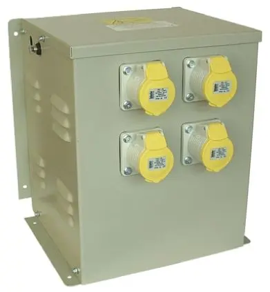 Produktfoto 1 von Carroll & Meynell CM5000/WM4 Baustellentransformator 5000 VA, Primär 230 V ac / Sekundär ±55 V ac, 31.81 A Festanschluss