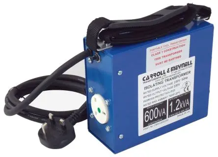 Produktfoto 1 von Carroll & Meynell 1 CMH1200/230 Baustellentransformator 1.2 kVA, Primär 230 V ac / Sekundär 230 V ac, 5.2 A Typ G –