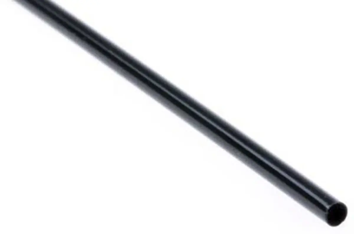 Produktfoto 1 von TE Connectivity RW-175 Wärmeschrumpfschlauch, Polyvinylfluorid Schwarz, Ø 9.5 mm Schrumpfrate 2:1, Länge 1.2m