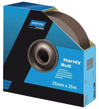Produktfoto 1 von Norton Schleifpapier P60 (Mittel), Aluminiumbeschichtet 25 m 25mm