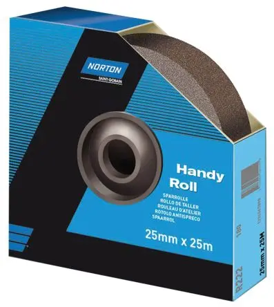 Produktfoto 1 von Norton Schleifpapier P60 (Mittel), Aluminiumbeschichtet 25 m 38mm