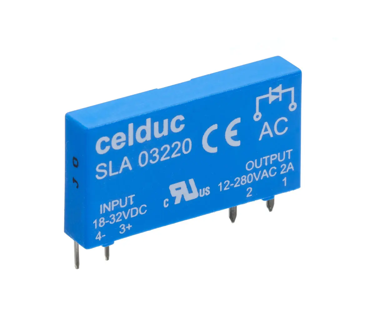 Produktfoto 1 von Celduc SP-ST-SL SP-ST-SL THT Halbleiterrelais zufällig schaltend 275 V eff / 2 A